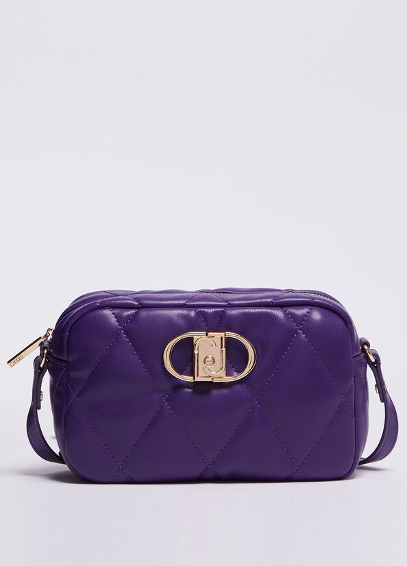 Liu Jo Eco-friendly crossbody bag (purple) AF3251E042683838, liu jo, liu jo τσαντες, τσαντες, τσαντα, tsantes, tsanta, tote bag, bags,liu jo bags