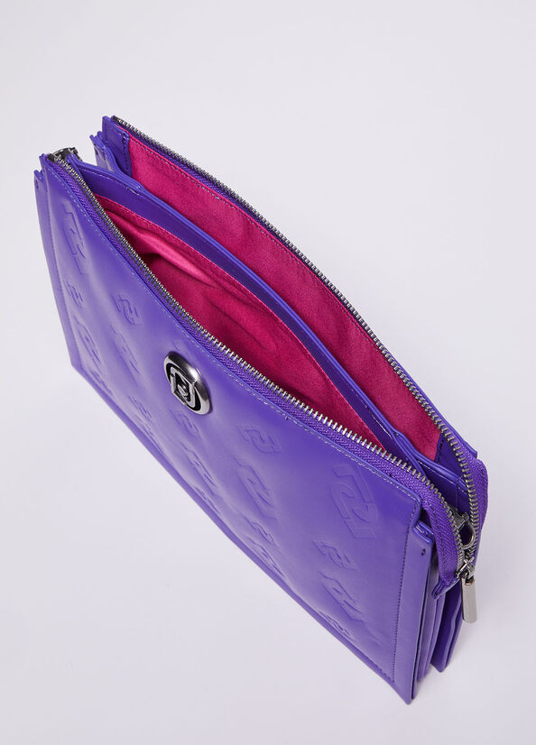 Liu Jo Eco-friendly crossbody bag (purple) AF3050E000683838, liu jo, liu jo τσαντες, τσαντες, τσαντα, tsantes, tsanta, tote bag, bags,liu jo bags